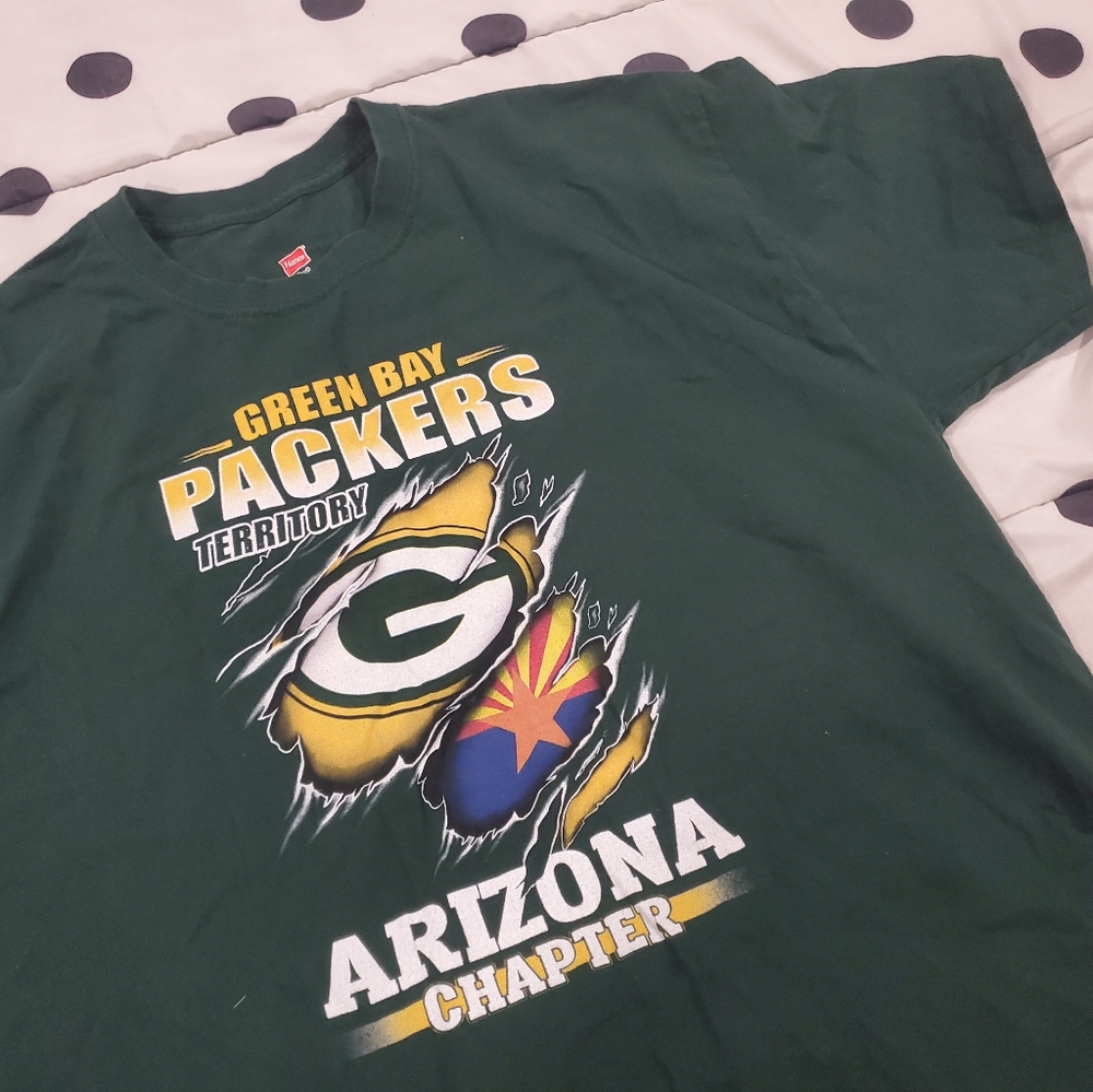 GREENBAY PACKERS TERRITORY ARIZONA CHAPTER ☆ T Shirt ☆ SS ☆ SIZE XL MENS ☆ Green - Picture 5 of 8